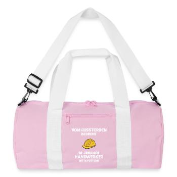 Lustiges Handwerker T-Shirt für den 50. Geburtstag - Recycelte Duffel Bag - Rosa/Weiß - Vorne