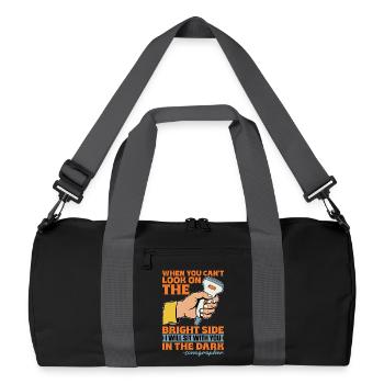 Échographiste : quand vous ne pouvez pas regarder le technicien en échographie - Sac de sport recyclé - noir/gris graphite - Devant