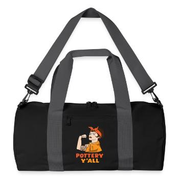Poterie Femmes Fortes Art - Sac de sport recyclé - noir/gris graphite - Devant