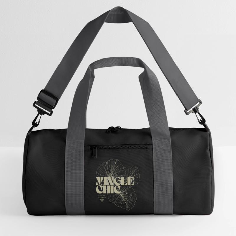 Tropical Monstera Leaf Pattern Design Recycled Duffel Bag
