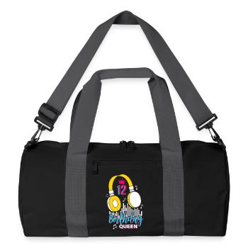 12e anniversaire de la reine des anniversaires - Sac de sport recyclé - noir/gris graphite - Devant