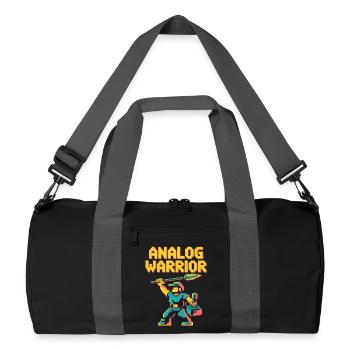 Guerrier analogique Pop Culture Rétro Jeu vidéo - Sac de sport recyclé - noir/gris graphite - Devant