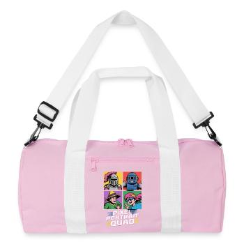 Pixel Portrait Quad Pop Culture Rétro Jeu vidéo - Sac de sport recyclé - rose/blanc - Devant