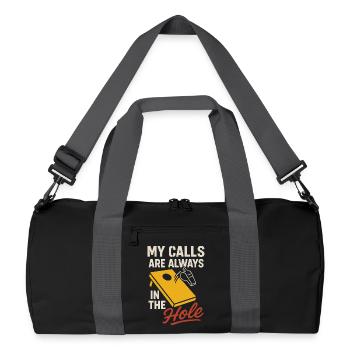 Cornhole Refere Official Referee - Recycled Duffel Bag - black/graphite grey - Front