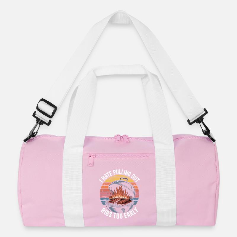 I Hate Pulling Out Ribs Too Early BBQ Witz Recycled Duffel Bag