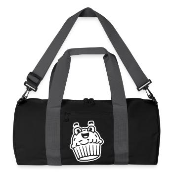 Cupcake Kawaii – Süß & niedlich für jede Party - Recycelte Duffel Bag - Schwarz/Graphitgrau - Vorne