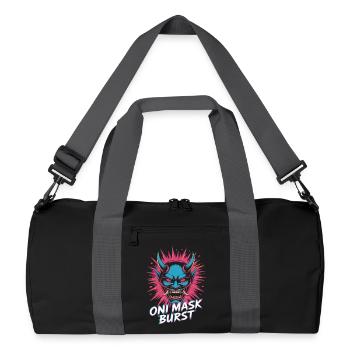 Masque Oni éclatant de la culture pop esthétique japonaise - Sac de sport recyclé - noir/gris graphite - Devant