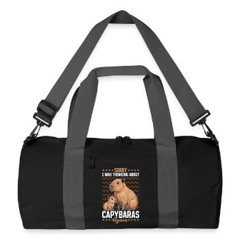 Funny aesthetic Kawaii Capybara - Recycled Duffel Bag - black/graphite grey - Front