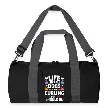 Curling Dire Chiens Drôle Curling Cadeau - Sac de sport recyclé - noir/gris graphite - Devant