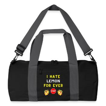 JE DÉTESTE LE CITRON POUR TOUJOURS - Sac de sport recyclé - noir/gris graphite - Devant