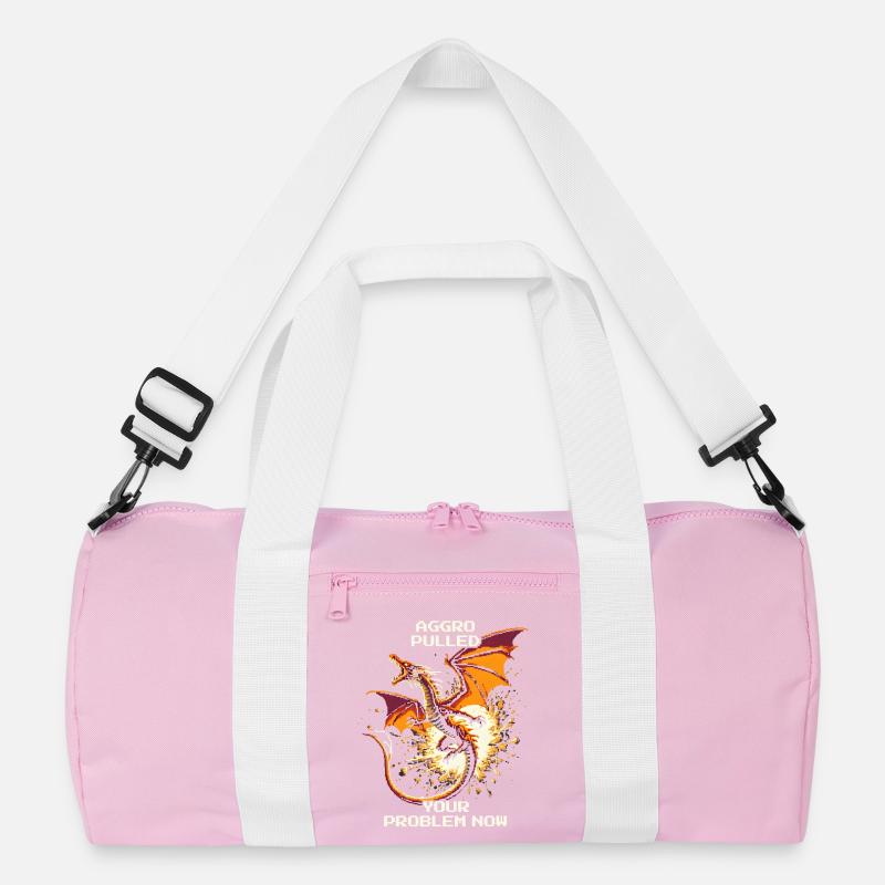Aggro gezogen – dein Problem | Drache Pixel Art Recycelte Duffel Bag