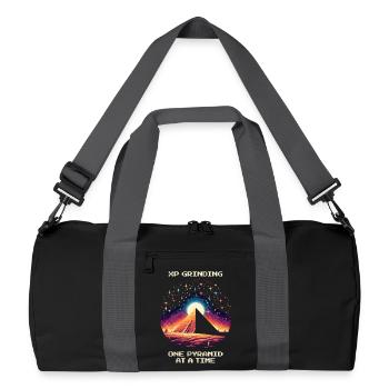 XP-Grind: Pyramide für Pyramide | Ägypten RPG - Recycelte Duffel Bag - Schwarz/Graphitgrau - Vorne