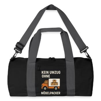 Pas de déménagement sans déménageurs - Sac de sport recyclé - noir/gris graphite - Devant