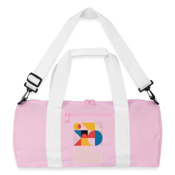 Bauhaus Form Follows Function Geometrische Kunst - Recycelte Duffel Bag - Rosa/Weiß - Vorne