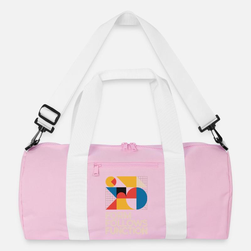 Bauhaus Form Follows Function Geometric Art Recycled Duffel Bag