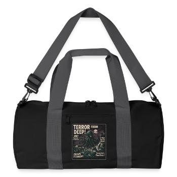 Terror From The Deep Kraken Movie Poster Halloween - Recycled Duffel Bag - black/graphite grey - Front
