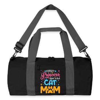 Ich will Katzenmama sein - Recycelte Duffel Bag - Schwarz/Graphitgrau - Vorne