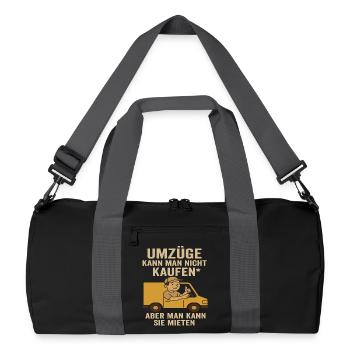 Umzüge: Man Kann Sie Mieten - Recycelte Duffel Bag - Schwarz/Graphitgrau - Vorne