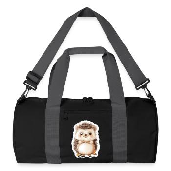 Igel - Recycelte Duffel Bag - Schwarz/Graphitgrau - Vorne