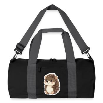 Igel - Recycelte Duffel Bag - Schwarz/Graphitgrau - Vorne