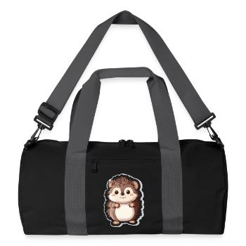 Igel - Recycelte Duffel Bag - Schwarz/Graphitgrau - Vorne