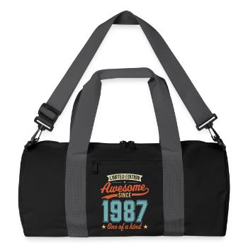 Großartig seit 1987 - Recycelte Duffel Bag - Schwarz/Graphitgrau - Vorne