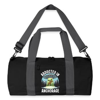 Entführt in Anchorage - Recycelte Duffel Bag - Schwarz/Graphitgrau - Vorne