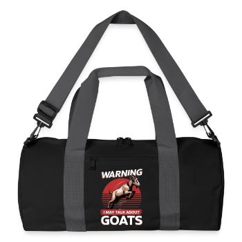 Funny Farm Animal Goat - Recycled Duffel Bag - black/graphite grey - Front