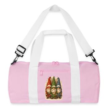 Weihnachtsgnom Weihnachts Wichtel Weihnachten  - Recycelte Duffel Bag - Rosa/Weiß - Vorne