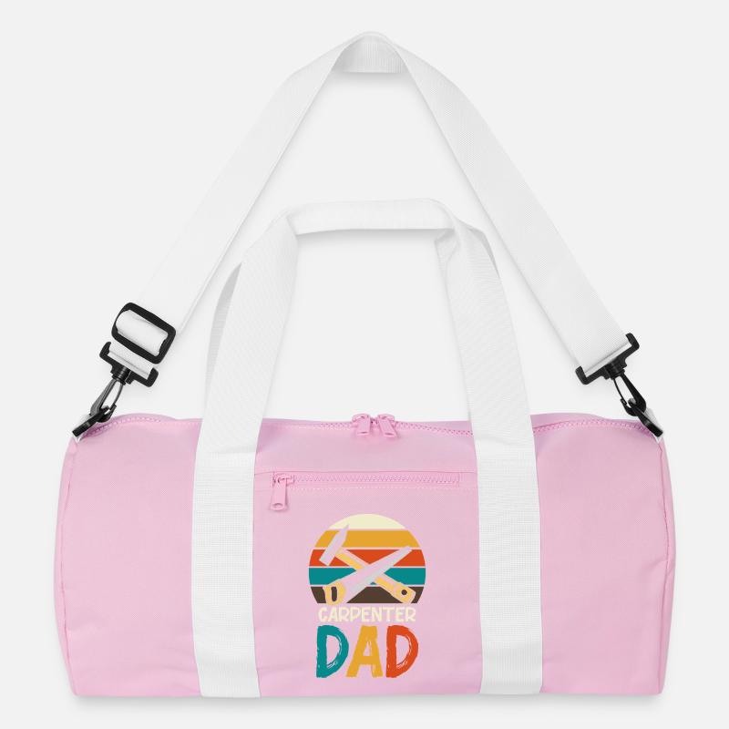 Carpenter Father Retro Tools Recycled Duffel Bag