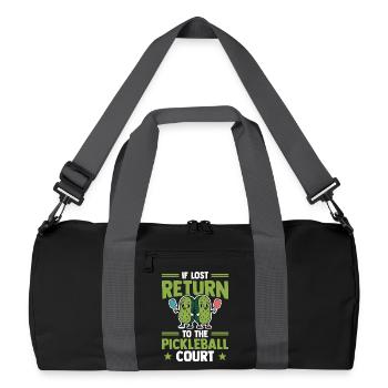 Pickleball Gurken Kombination Dinkball Outfit - Recycelte Duffel Bag - Schwarz/Graphitgrau - Vorne