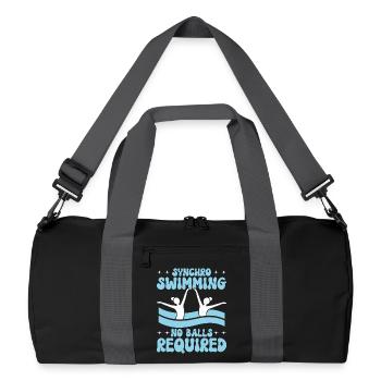 Synchronschwimmen Kunstschwimmen Wassersport - Recycelte Duffel Bag - Schwarz/Graphitgrau - Vorne