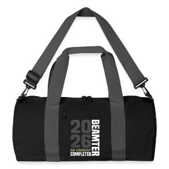 Fonctionnaire à vie 2026 - Sac de sport recyclé - noir/gris graphite - Devant