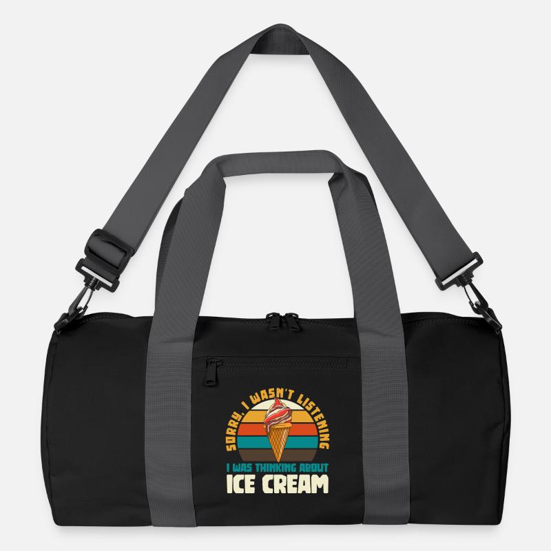 Retro Eiscreme Humor Kreis Recycelte Duffel Bag