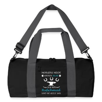 Farrier Horse Blacksmith Blacksmith Lustig - Recycled Duffel Bag - black/graphite grey - Front
