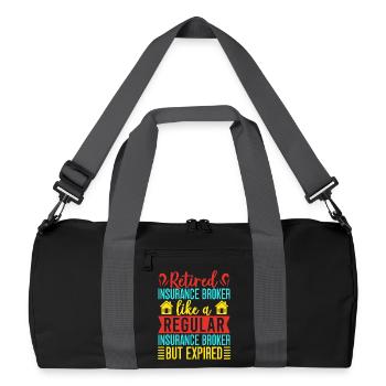 Agent d’assurance Régulier mais expiré Drôle - Sac de sport recyclé - noir/gris graphite - Devant