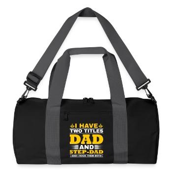 Best Dad in the World Gifts Father Christmas - Recycled Duffel Bag - black/graphite grey - Front