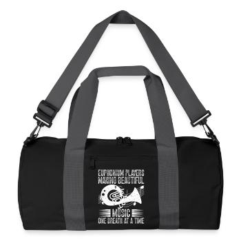 Bariton Player Making Beautiful Music Euphonium - Recycelte Duffel Bag - Schwarz/Graphitgrau - Vorne
