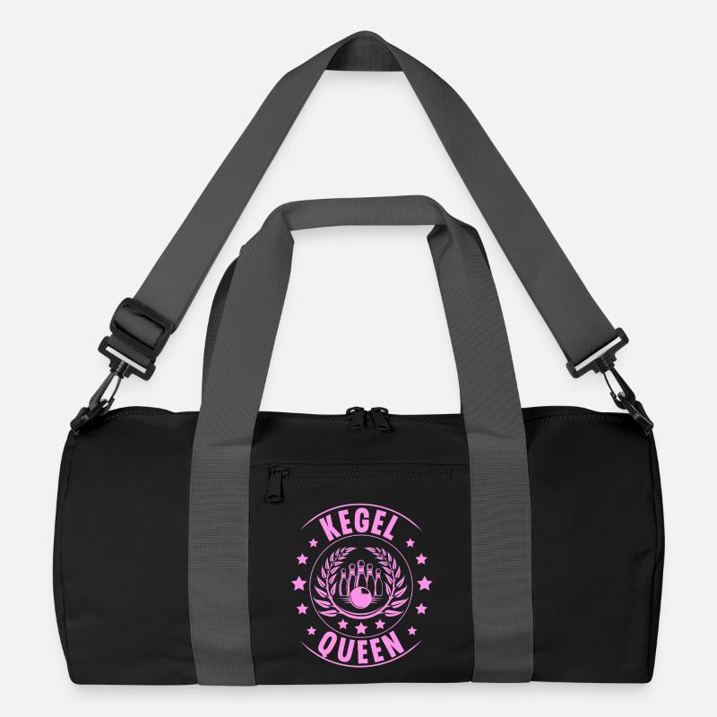 Kegeln Kegel Queen - Recycelte Duffel Bag - Schwarz/Graphitgrau