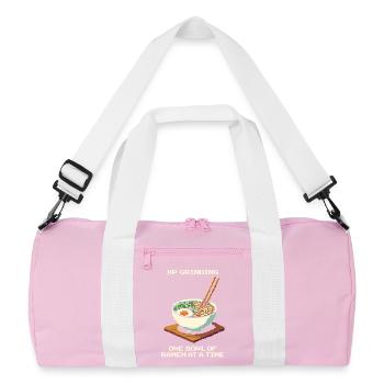 XP Grind with Ramen | Japan Foodie Tokyo - Recycled Duffel Bag - pink/white - Front