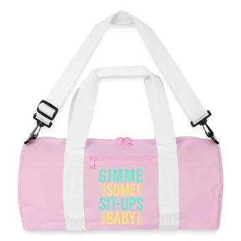 Fanatiques de fitness Quelques abdominaux Bébé Gymnastique suédoise - Sac de sport recyclé - rose/blanc - Devant
