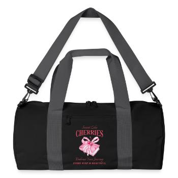 Cherries lovers cherry blossom sweet as cherries - Recycled Duffel Bag - black/graphite grey - Front
