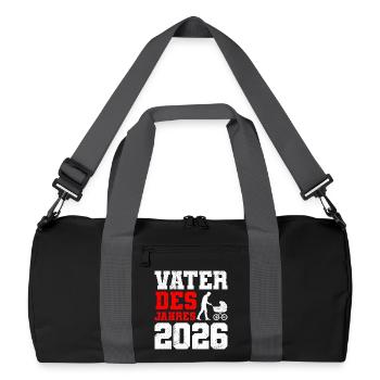 Fatherhood FATHER OF THE YEAR 2026 FUNNY - Recycled Duffel Bag - black/graphite grey - Front