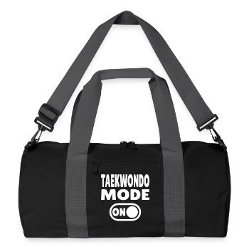 Mode Taekwondo activé – Puissance pour les amateurs d’arts martiaux - Sac de sport recyclé - noir/gris graphite - Devant