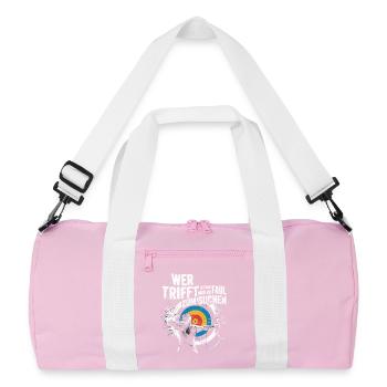 Conception de tir à l’arc pour les archers et les parcours - Sac de sport recyclé - rose/blanc - Devant