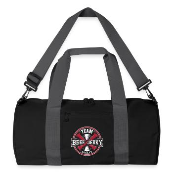 Beef Jerky Dried Meat Biltong Pemmican - Recycled Duffel Bag - black/graphite grey - Front
