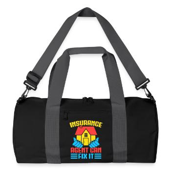 L’agent d’assurance peut le réparer Courtier d’assurance amusant - Sac de sport recyclé - noir/gris graphite - Devant