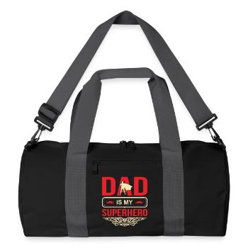 Papa Héros Meilleur Ami Famille Cadeaux - Sac de sport recyclé - noir/gris graphite - Devant