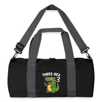 Three-Rex 3 Dinosaure Birthday Party Vibes - Sac de sport recyclé - noir/gris graphite - Devant