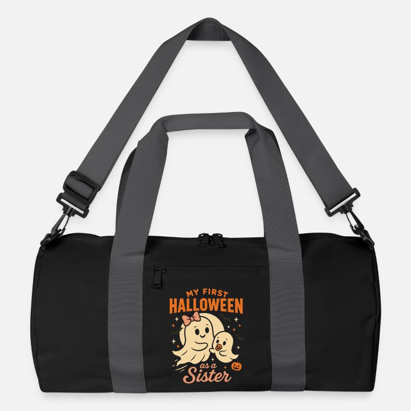 Mein erstes Halloween als Schwester Geist Design Recycelte Duffel Bag